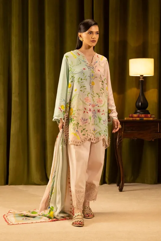 Sana Safinaz Muzlin Winter 25 Pink Organza – view 1 – Poshaq