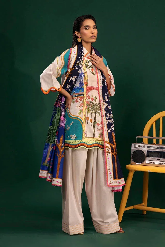 Sana Safinaz Mahay Winter 25 light beige Khaddar – view 1 – Poshaq
