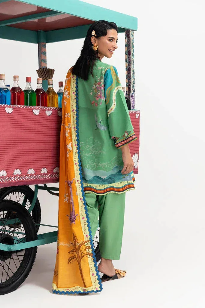 Sana Safinaz Mahay Winter 25 Sage Green Khaddar – view 2 – Poshaq