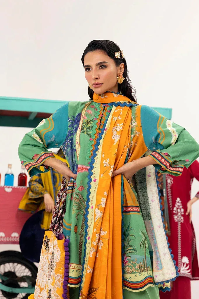 Sana Safinaz Mahay Winter 25 Sage Green Khaddar – view 3 – Poshaq