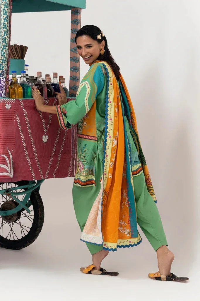 Sana Safinaz Mahay Winter 25 Sage Green Khaddar – view 5 – Poshaq