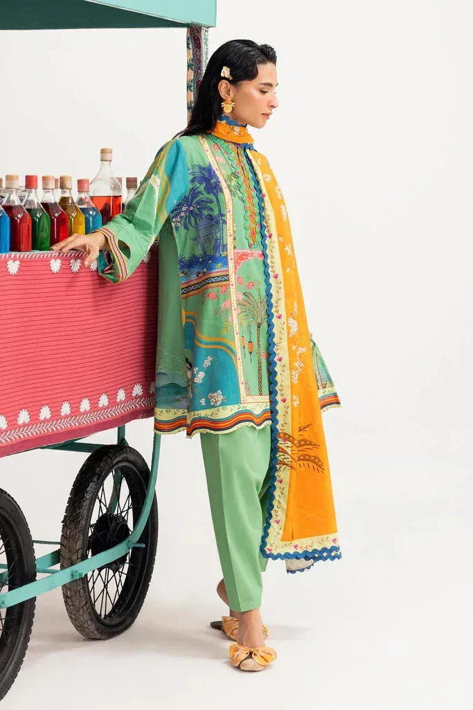 Sana Safinaz Mahay Winter 25 Sage Green Khaddar – view 6 – Poshaq