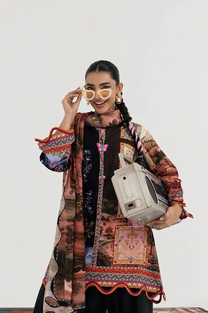 Sana Safinaz Mahay Winter 25 Black Linen – view 3 – Poshaq