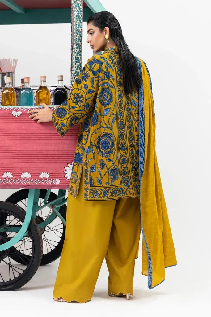 Sana Safinaz Mahay Winter 25 Mustard Yellow Khaddar – view 2 – Poshaq