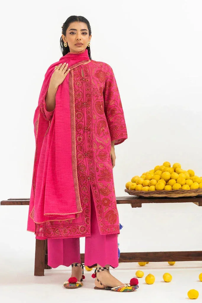 Sana Safinaz Mahay Winter 25 Dark Pink Khaddar – view 1 – Poshaq