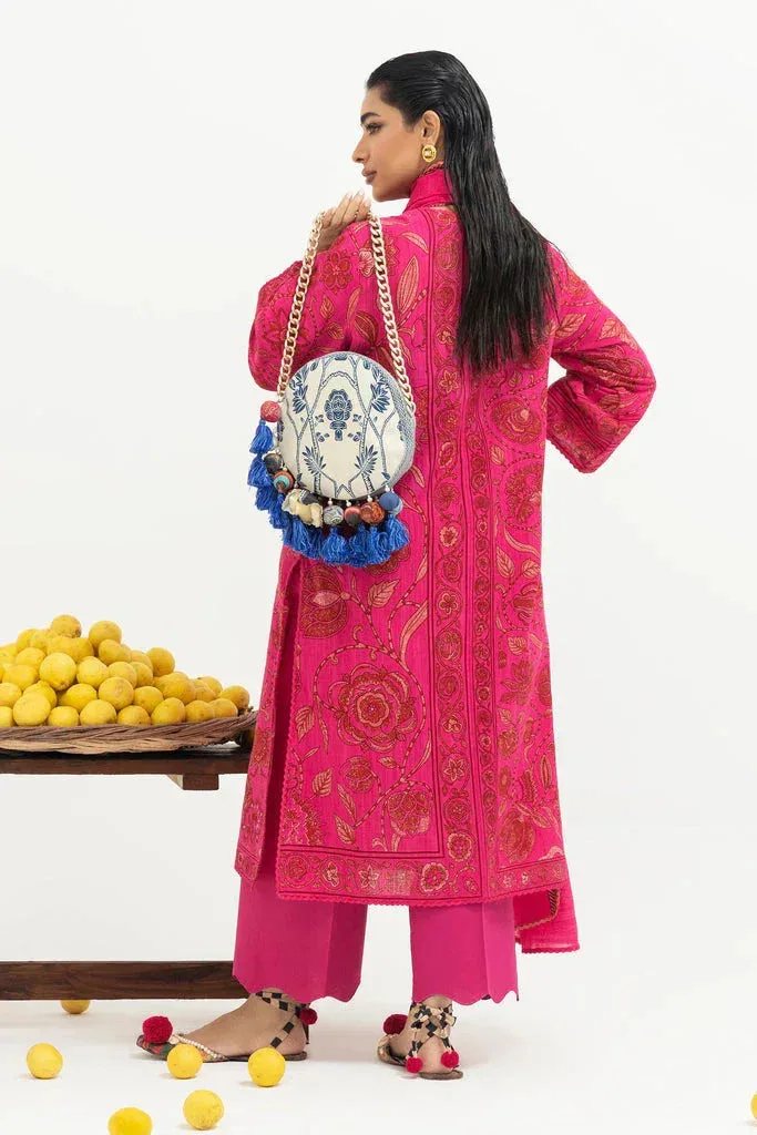 Sana Safinaz Mahay Winter 25 Dark Pink Khaddar – view 2 – Poshaq