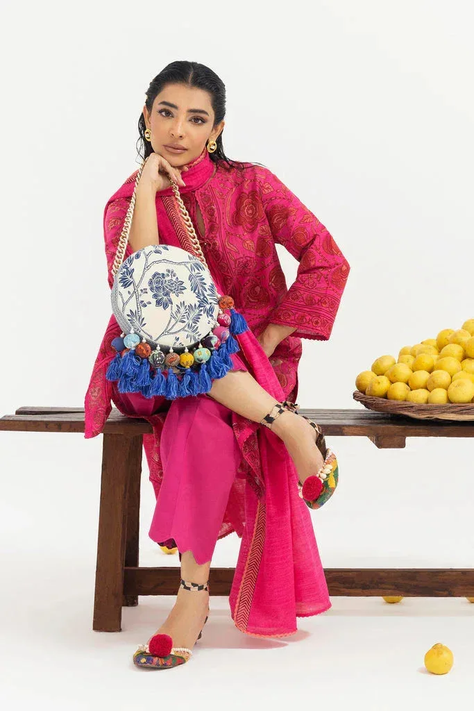 Sana Safinaz Mahay Winter 25 Dark Pink Khaddar – view 7 – Poshaq