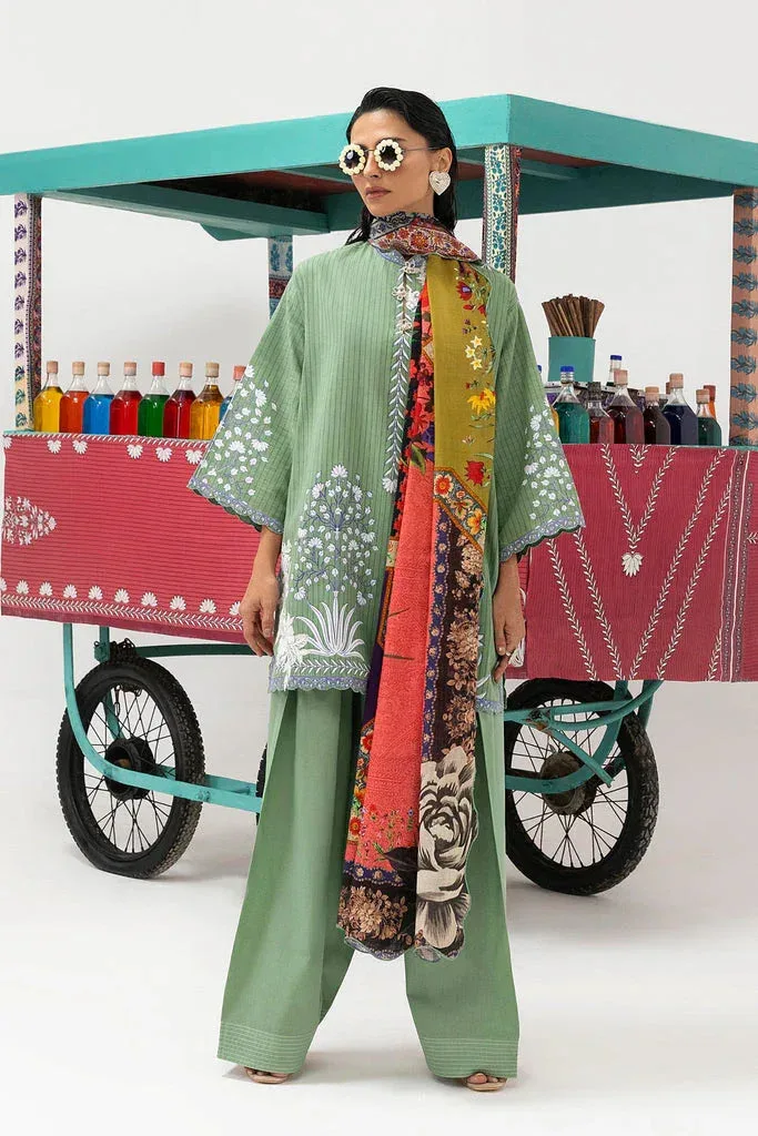Sana Safinaz Mahay Winter 25 Sage Green Organza – view 1 – Poshaq