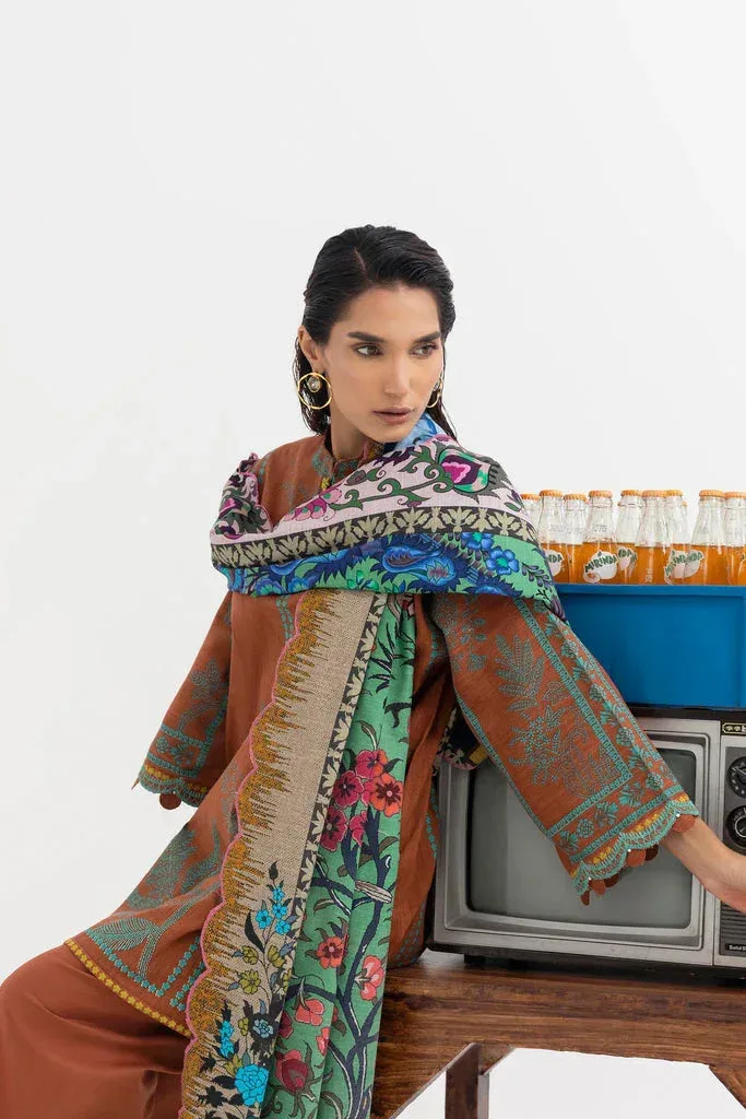 Sana Safinaz Mahay Winter 25 Rust Organza – view 4 – Poshaq