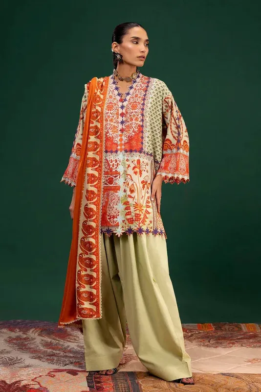 Sana Safinaz Mahay Winter 25 Multi Linen – view 1 – Poshaq