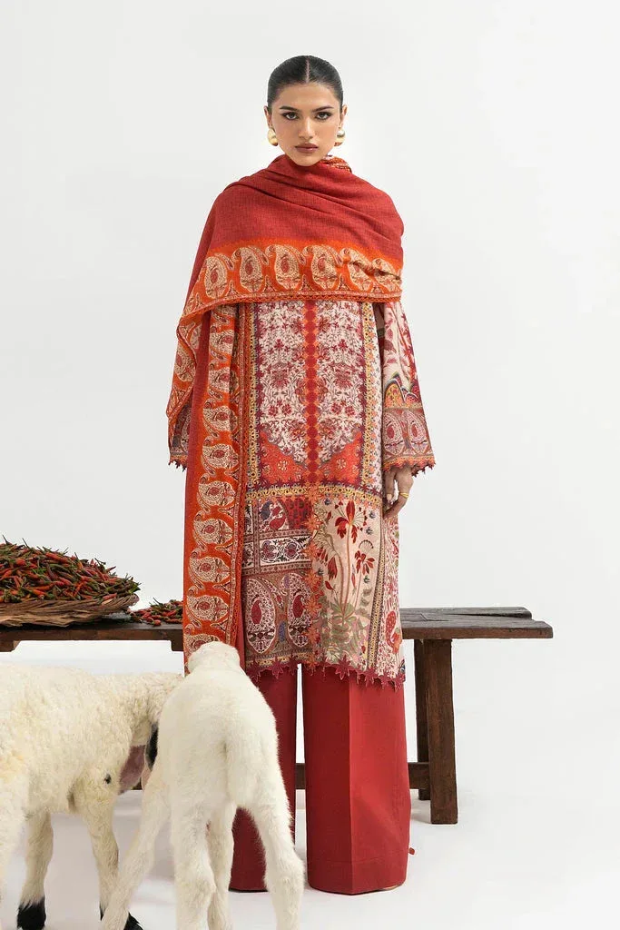 Sana Safinaz Mahay Winter 25 Rust Cambric – view 1 – Poshaq