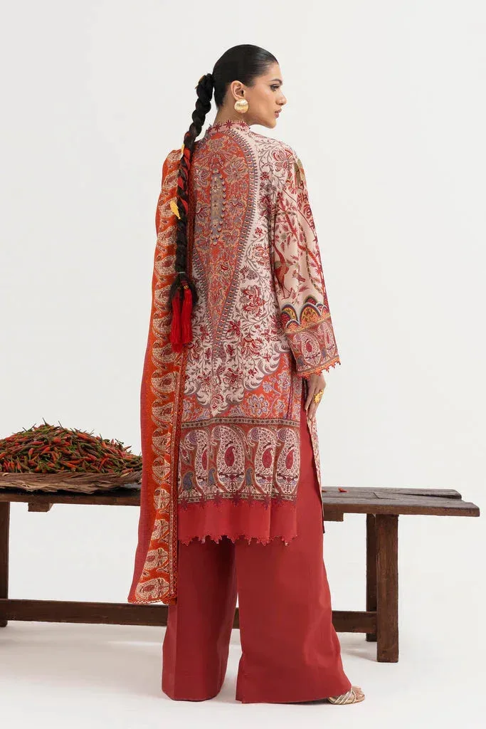 Sana Safinaz Mahay Winter 25 Rust Cambric – view 2 – Poshaq