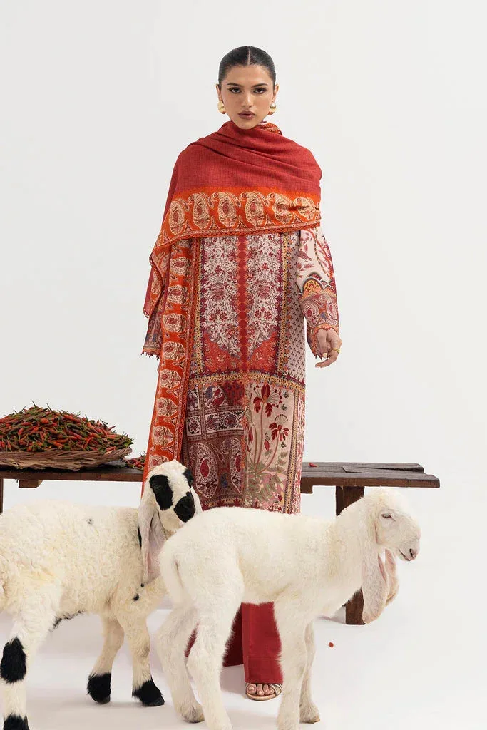 Sana Safinaz Mahay Winter 25 Rust Cambric – view 3 – Poshaq