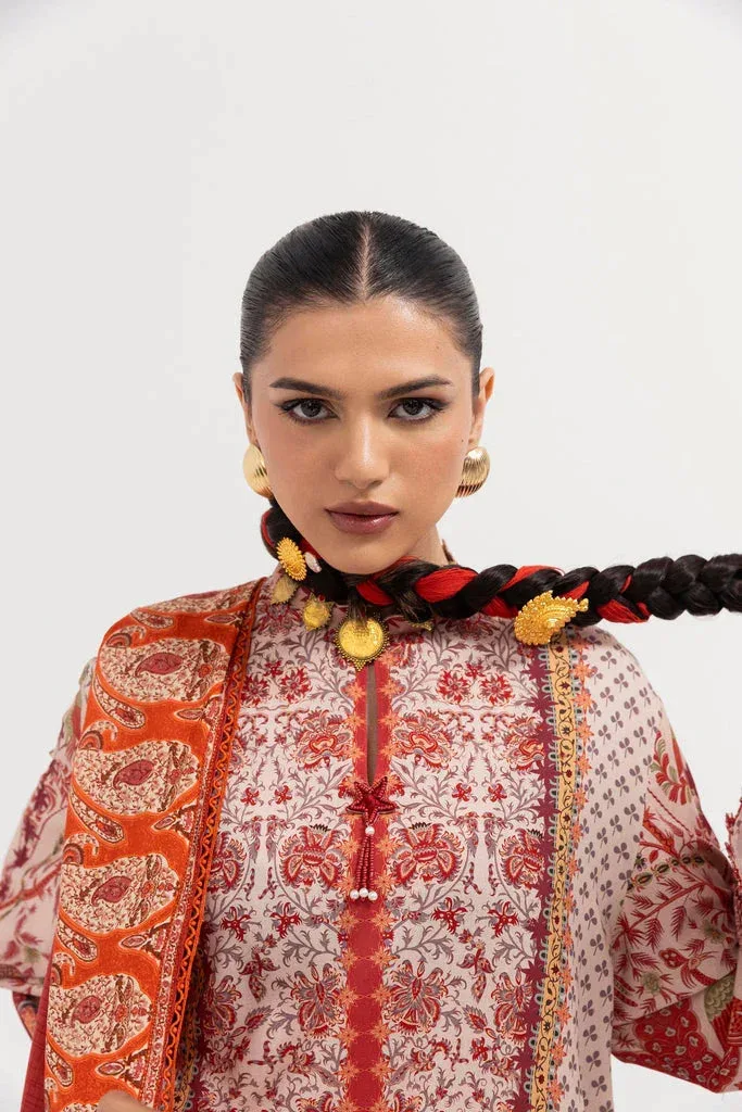 Sana Safinaz Mahay Winter 25 Rust Cambric – view 4 – Poshaq