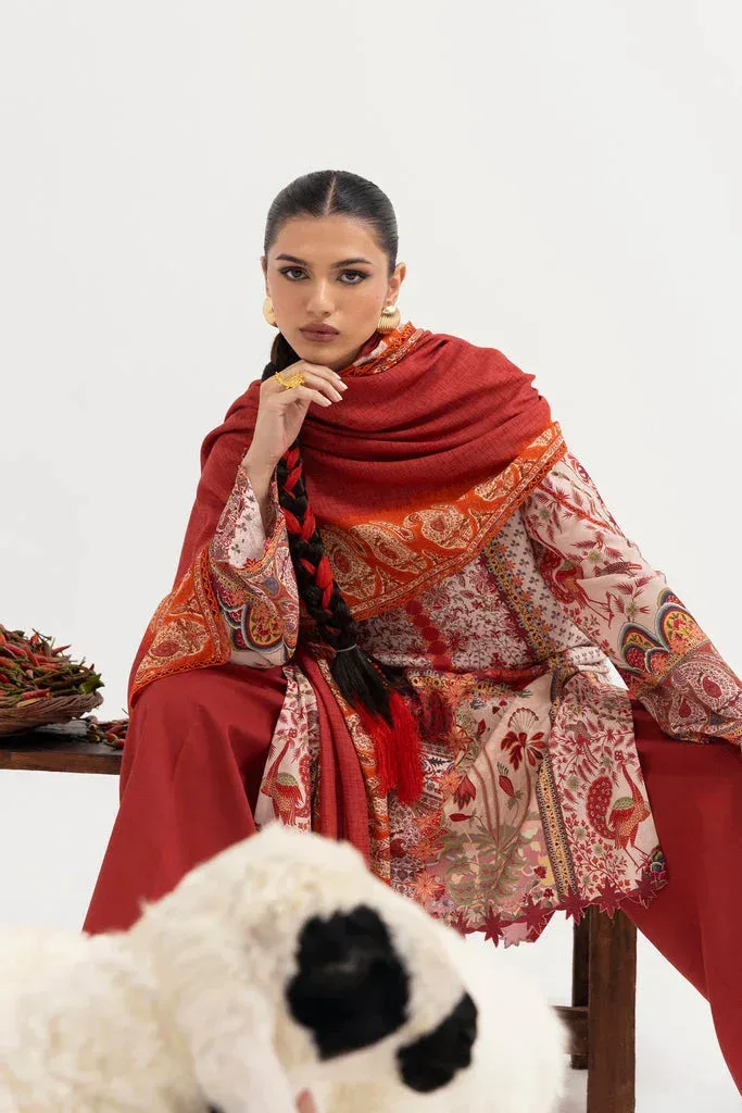 Sana Safinaz Mahay Winter 25 Rust Cambric – view 5 – Poshaq