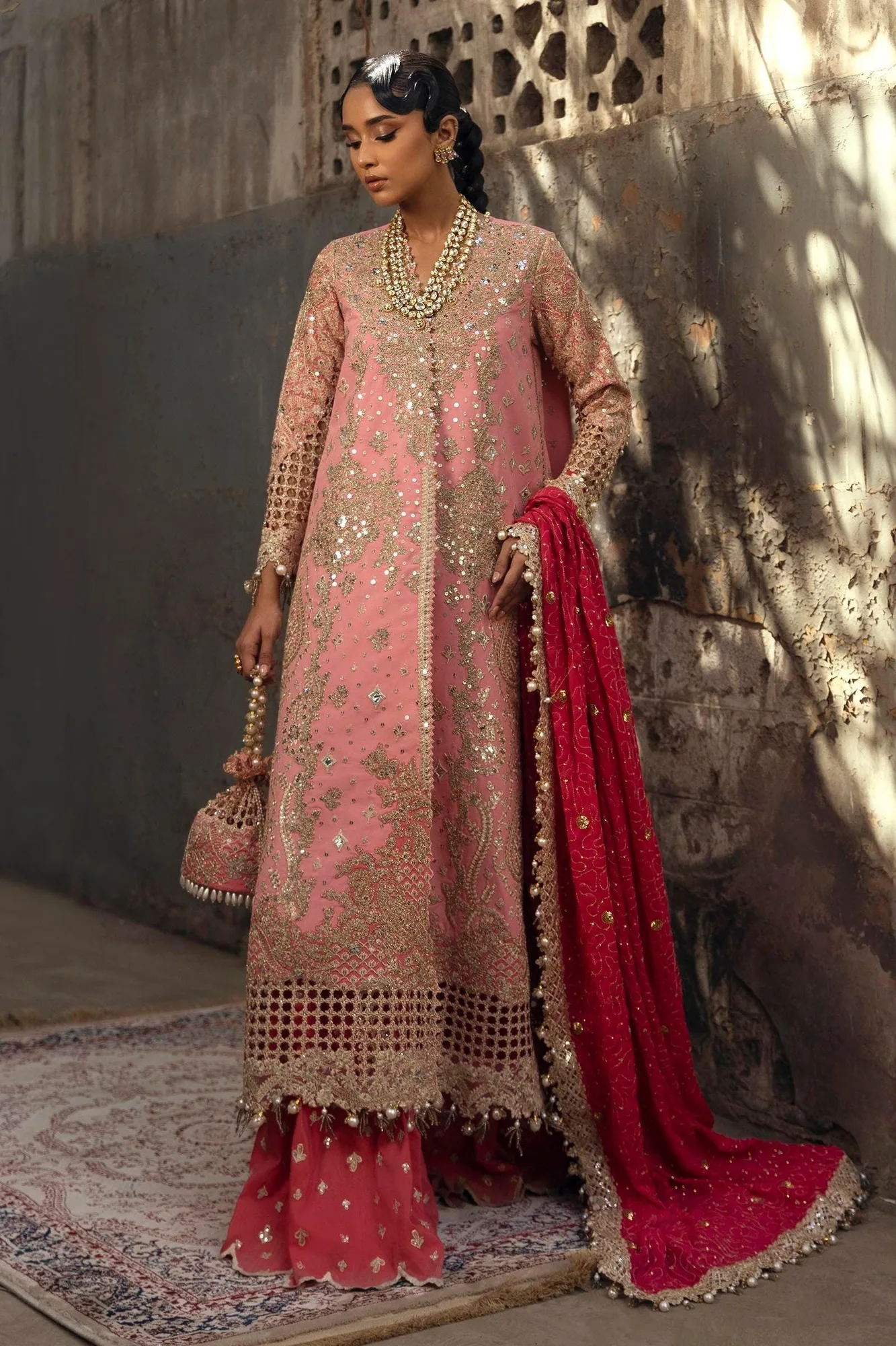 Sana Safinaz Nura Festive 25 Pink Georgette – view 1 – Poshaq