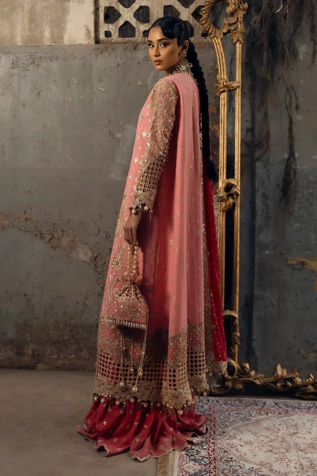 Sana Safinaz Nura Festive 25 Pink Georgette – view 3 – Poshaq