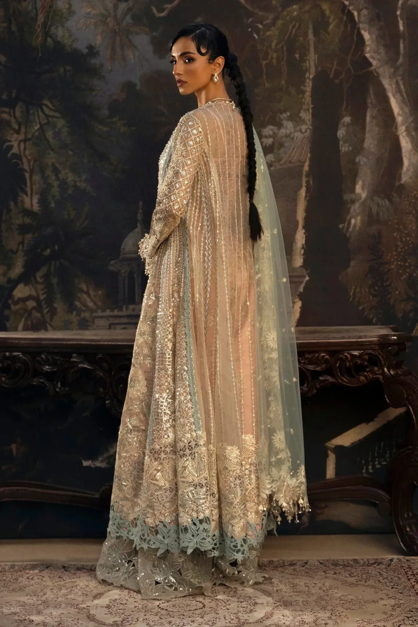 Sana Safinaz Nura Festive 25 Off White Raw Silk – view 2 – Poshaq