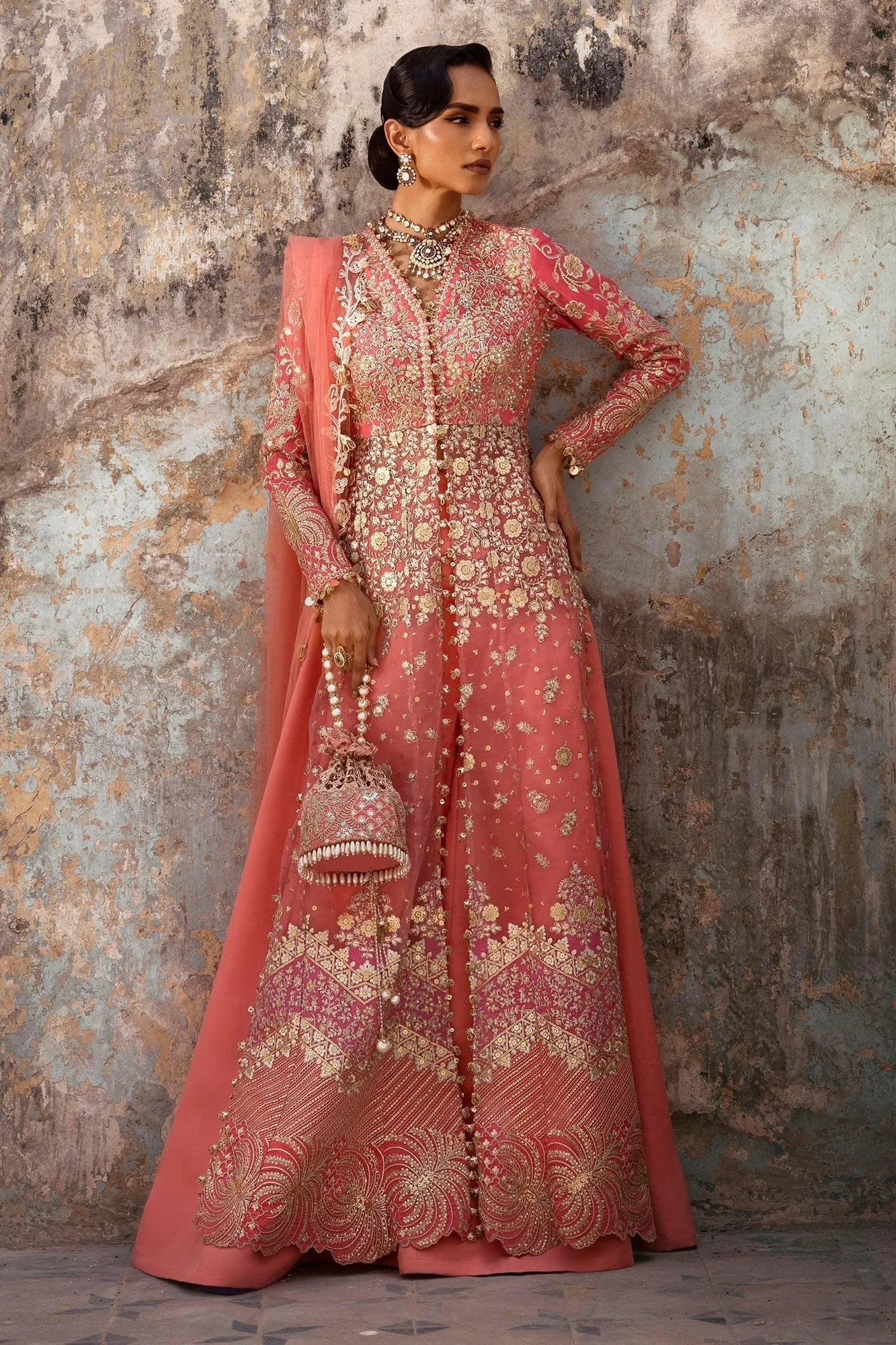 Sana Safinaz Nura Vol. II 2025 Fuchsia Raw Silk – view 1 – Poshaq