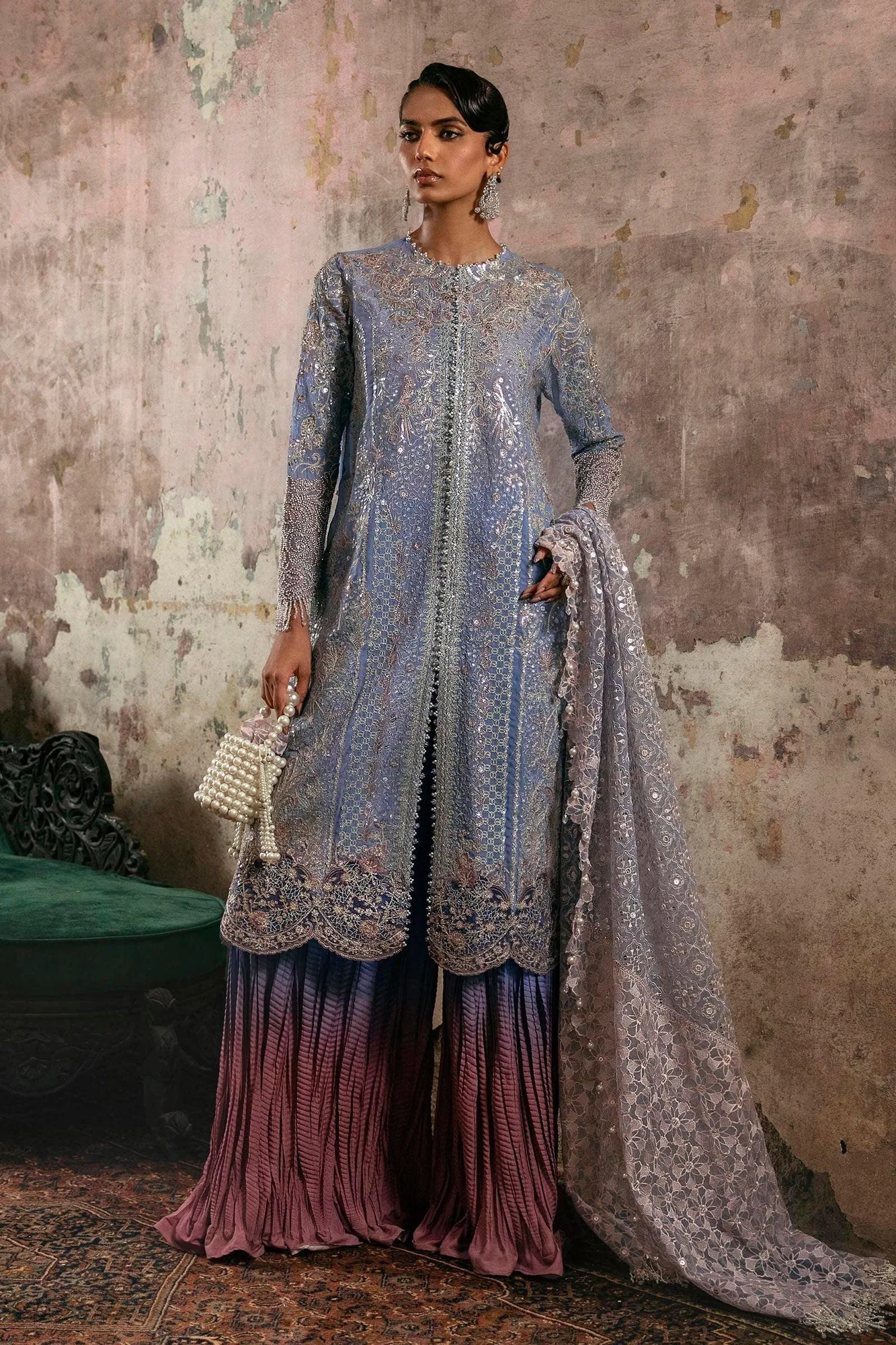 Sana Safinaz Nura Vol. II 2025 Lavender Georgette – view 1 – Poshaq