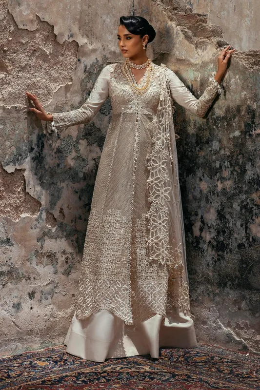 Sana Safinaz Nura Vol. II 2025 Beige Raw Silk – view 1 – Poshaq