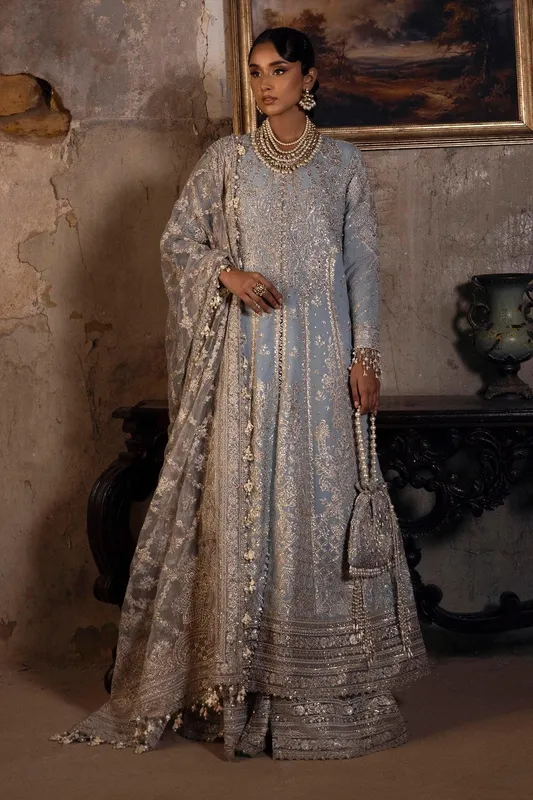 Sana Safinaz Nura Vol. I 2025 Blue Raw Silk – view 1 – Poshaq