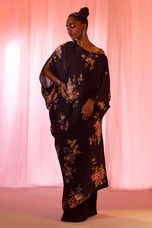Sana Safinaz Silk Tunics Multicolor Satin – view 1 – Poshaq