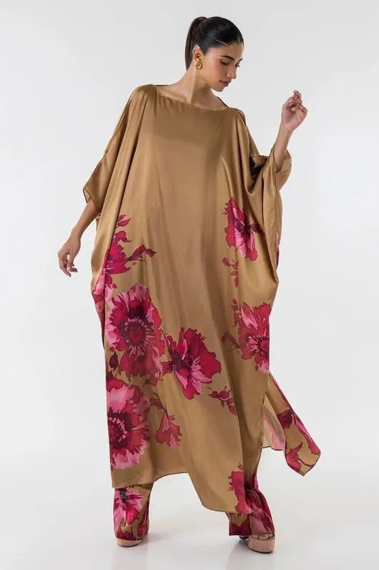 Sana Safinaz Silk Tunics Multicolor Satin – view 1 – Poshaq