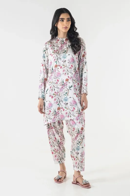 Sana Safinaz Silk Tunics Multicolor Satin – view 1 – Poshaq