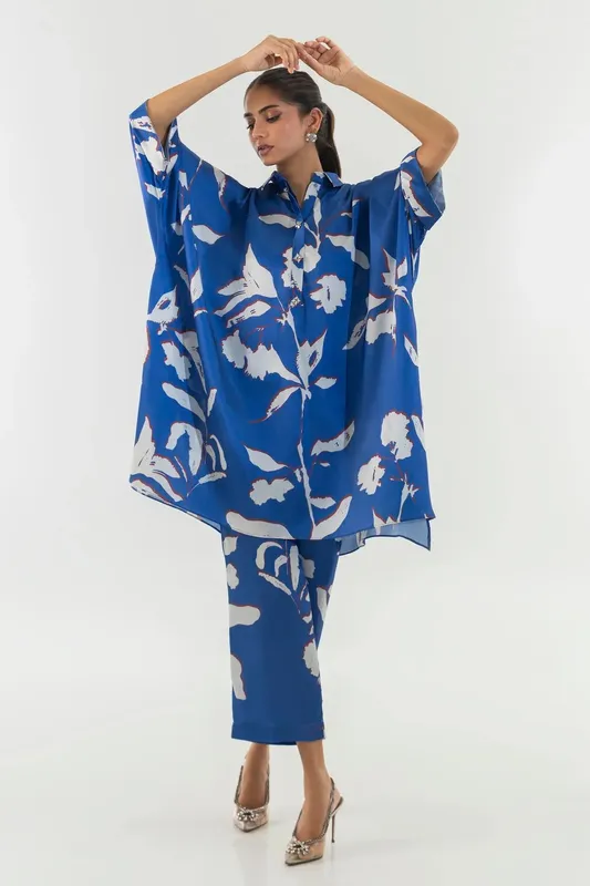 Sana Safinaz Silk Tunics Multicolor Satin – view 1 – Poshaq