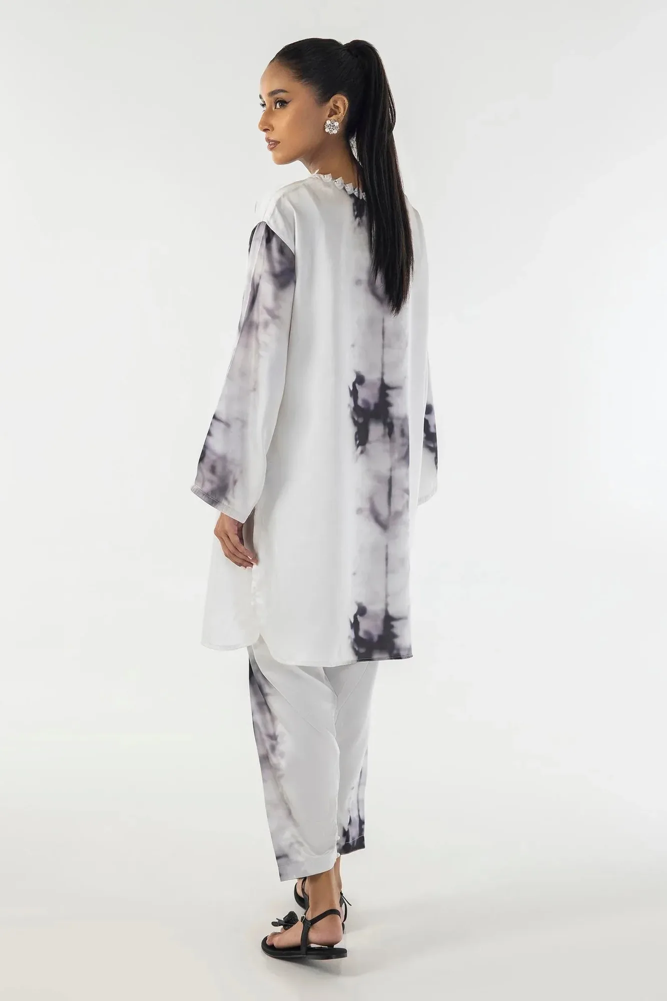 Sana Safinaz Silk Tunics Multicolor Satin – view 2 – Poshaq