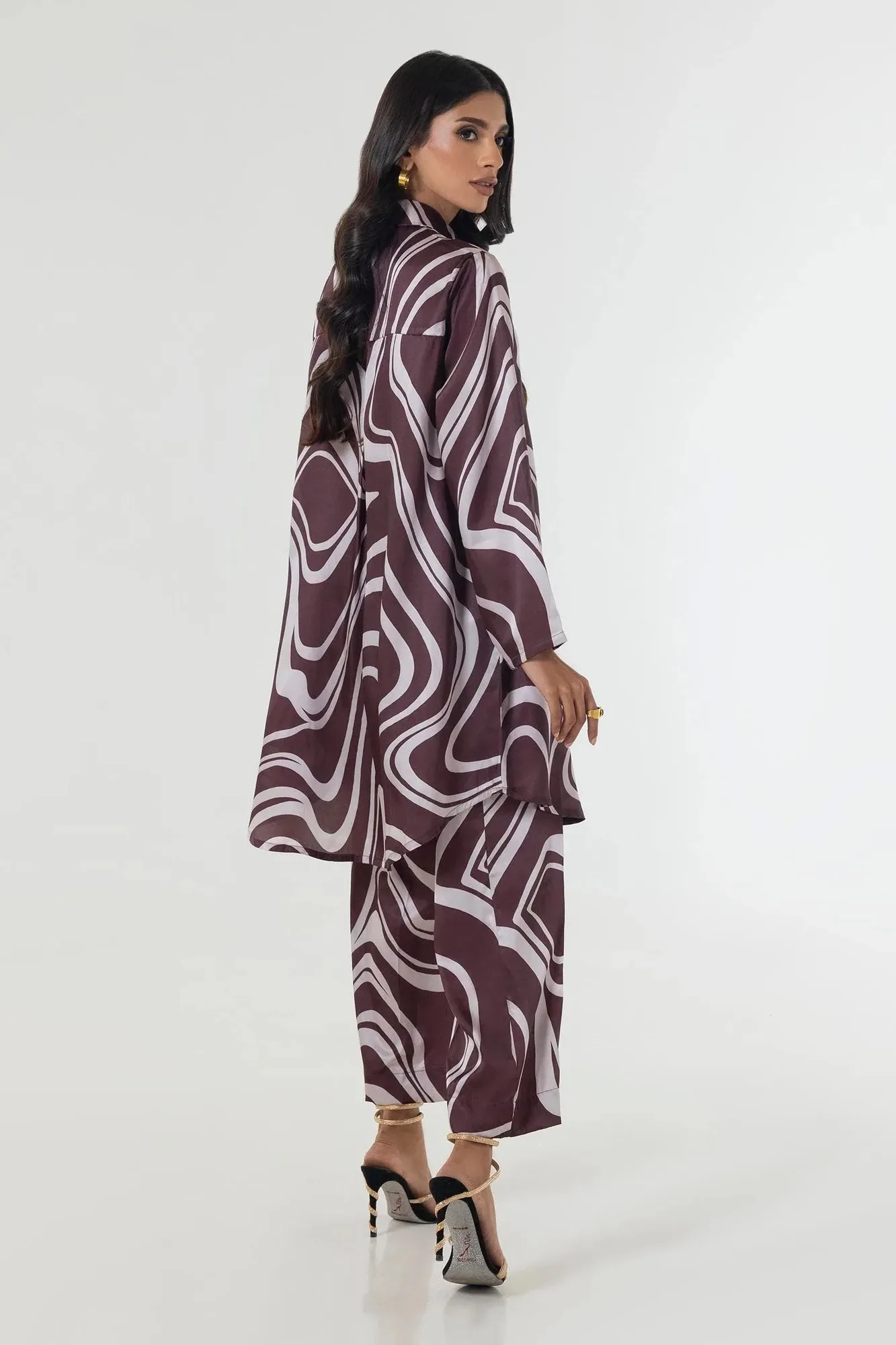 Sana Safinaz Silk Tunics Multicolor Satin – view 2 – Poshaq