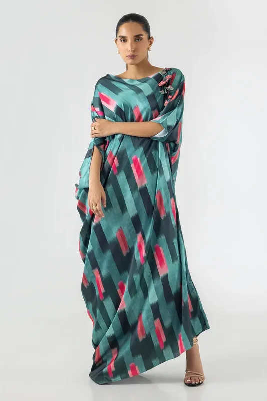 Sana Safinaz Silk Tunics Multicolor Satin – view 1 – Poshaq