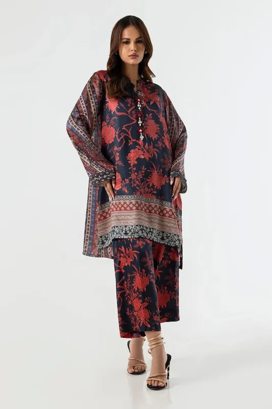 Sana Safinaz Silk Tunics Multicolor Satin – view 1 – Poshaq