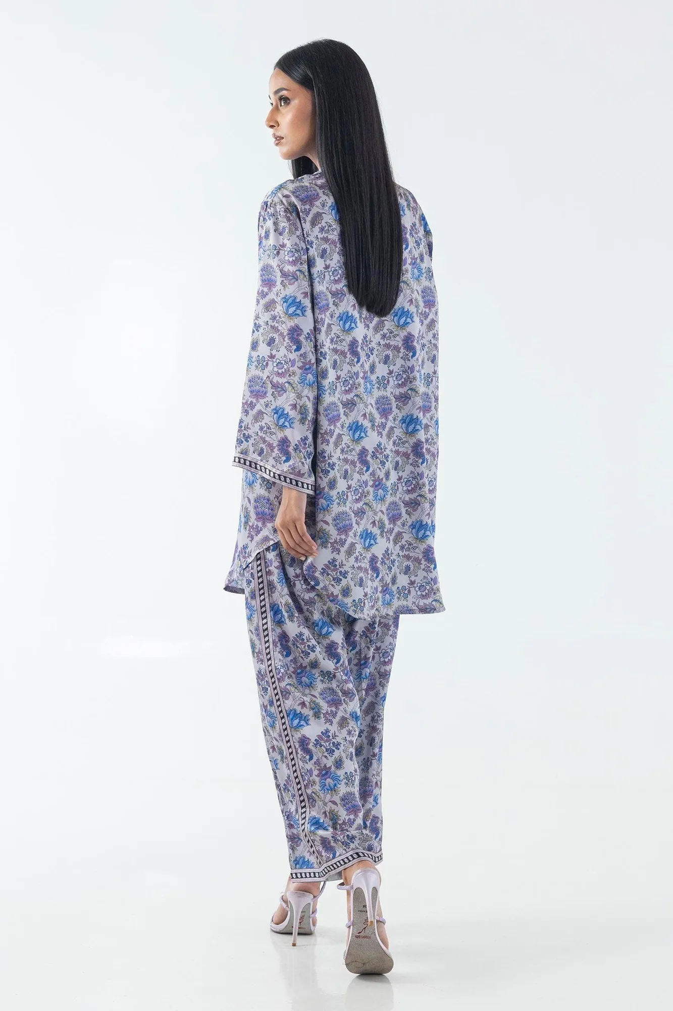Sana Safinaz Silk Tunics Multicolor Satin – view 2 – Poshaq
