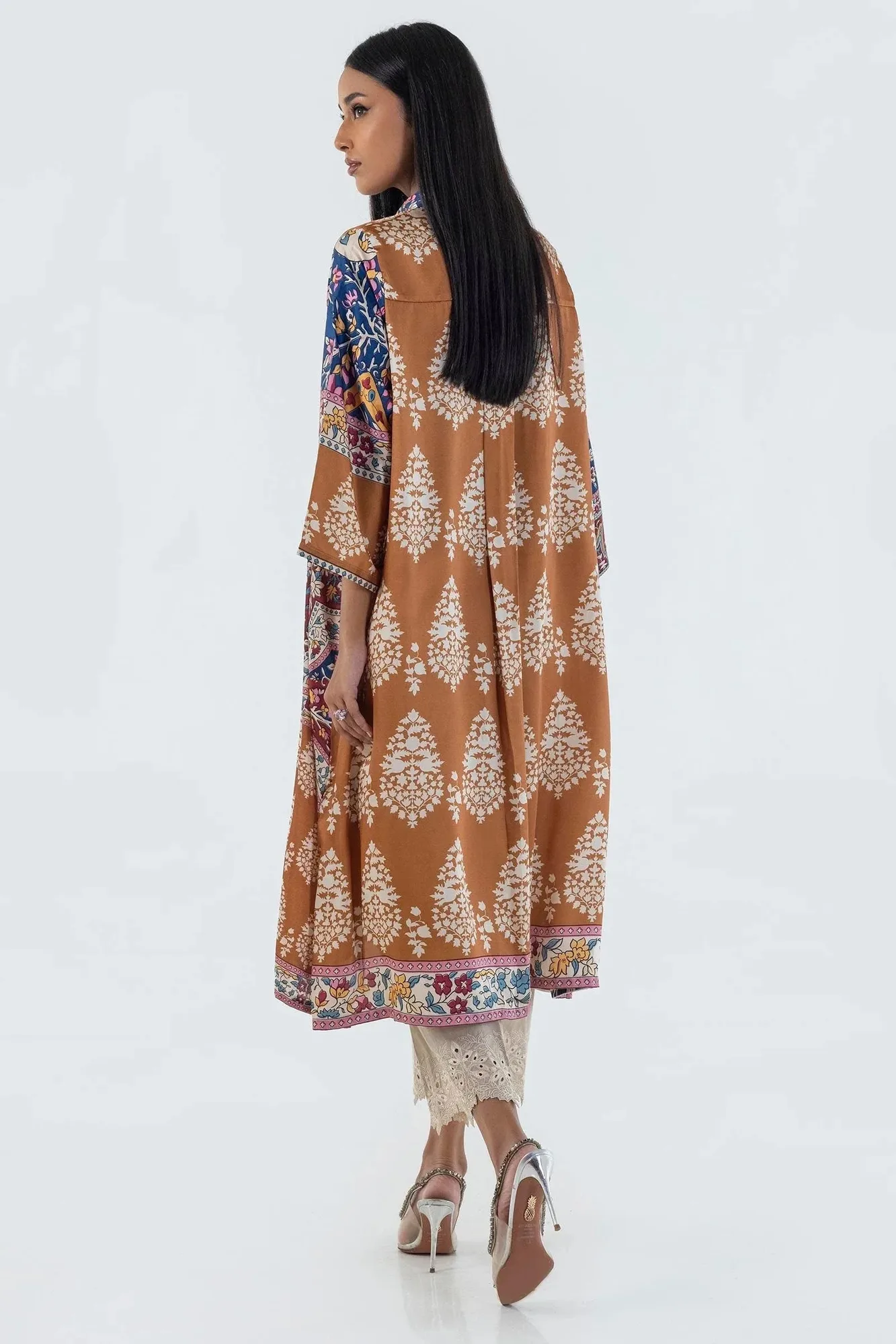 Sana Safinaz Silk Tunics Multicolor Satin – view 2 – Poshaq