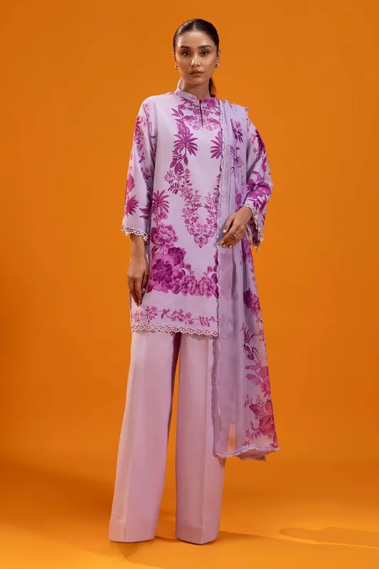 Sana Safinaz Mahay Summer 25 Lilac Chiffon – view 1 – Poshaq