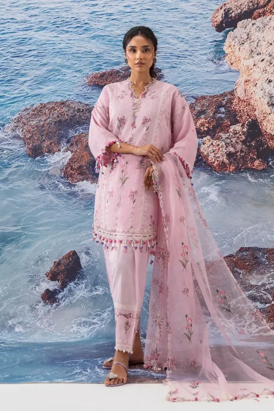 Sana Safinaz Muzlin Summer 25 Lilac Organza – view 1 – Poshaq