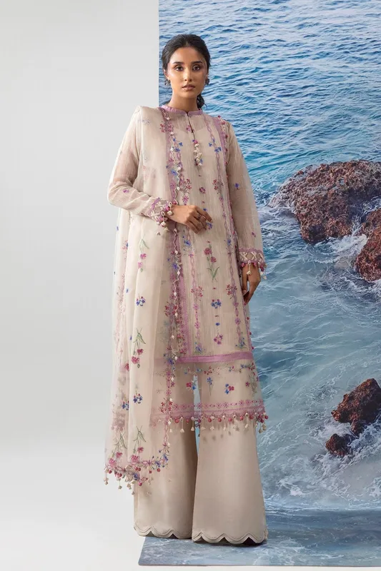 Sana Safinaz Muzlin Summer 25 Off White Organza – view 1 – Poshaq