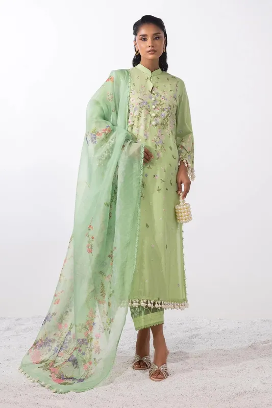 Sana Safinaz Muzlin Summer 25 Sage Cotton – view 1 – Poshaq