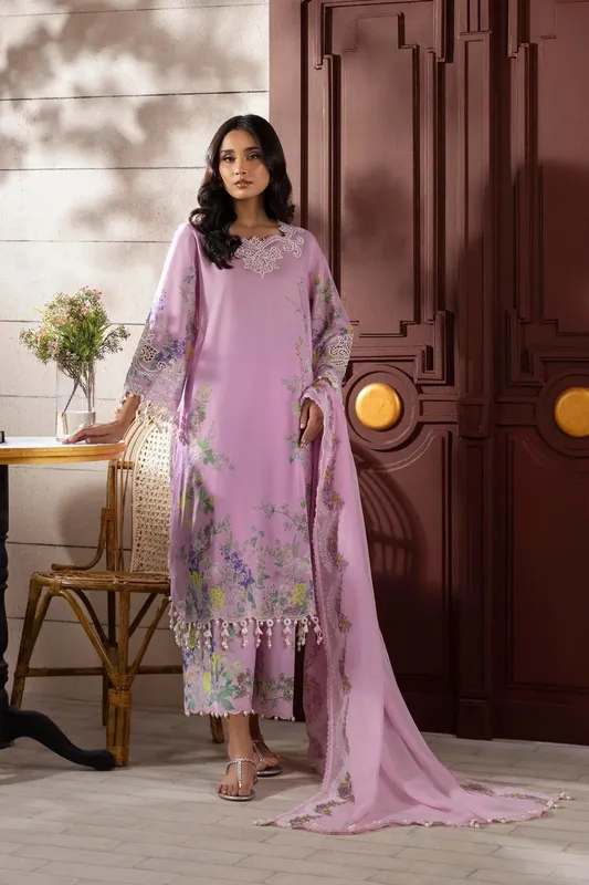 Sana Safinaz Muzlin Spring 25 Lilac Organza – view 1 – Poshaq