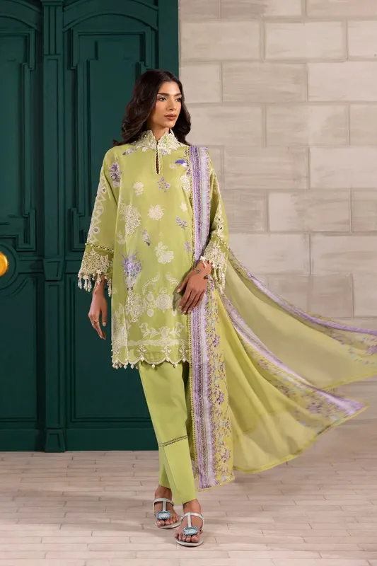 Sana Safinaz Muzlin Spring 25 Lime Organza – view 1 – Poshaq