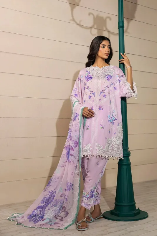 Sana Safinaz Muzlin Spring 25 Lilac Organza – view 1 – Poshaq