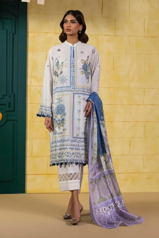 Sana Safinaz Muzlin Spring 25 Off White Cotton – view 1 – Poshaq