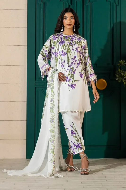 Sana Safinaz Muzlin Spring 25 Off White Organza – view 1 – Poshaq