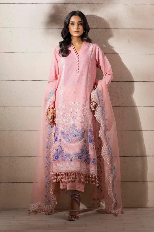 Sana Safinaz Muzlin Spring 25 Pink Organza – view 1 – Poshaq