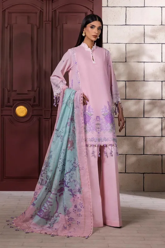 Sana Safinaz Muzlin Spring 25 Pink Organza – view 1 – Poshaq