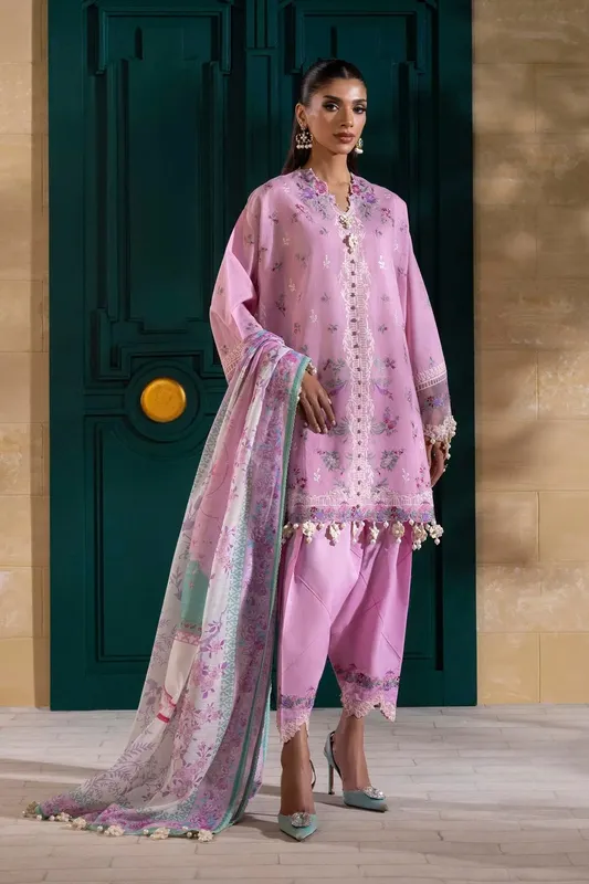Sana Safinaz Muzlin Spring 25 Lilac Organza – view 1 – Poshaq