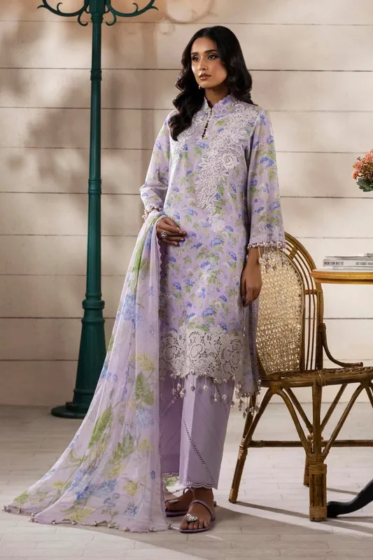 Sana Safinaz Muzlin Spring 25 Lilac Organza – view 1 – Poshaq