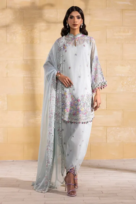 Sana Safinaz Muzlin Spring 25 Grey Organza – view 1 – Poshaq